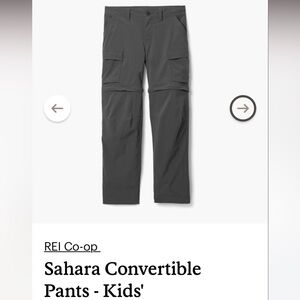 REI Kids' Sahara Convertible Pants - Gray (XS 6-7)